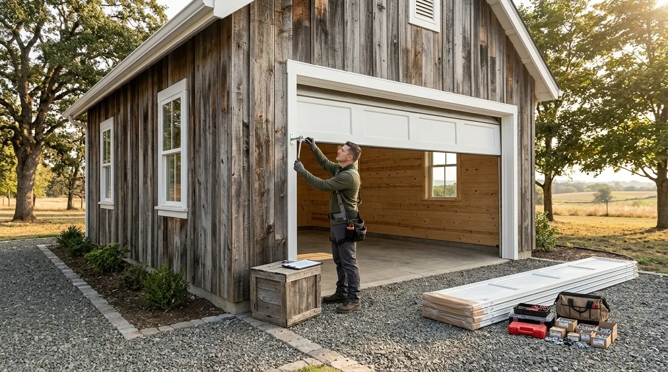 Raised panel garage door